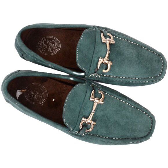 Amali Green Faux Leather Horsebit Slip On Driving Loafers Shoes Men\'s Size 9 main image 9